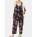 Tribal Flower Print Wide Leg Jumpsuit For Women